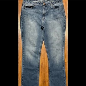 Lee Riders Mid Rise Midrise Straight Jeans Womens Plus 18 M Cotton Stretch Blend